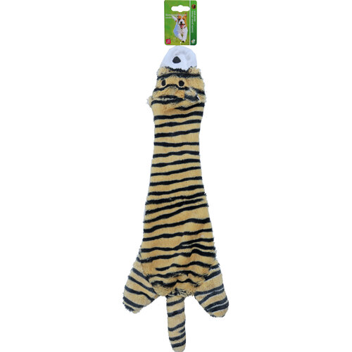 Boon Boon hondenspeelgoed tijger plat pluche bruin/zwart, 55 cm.