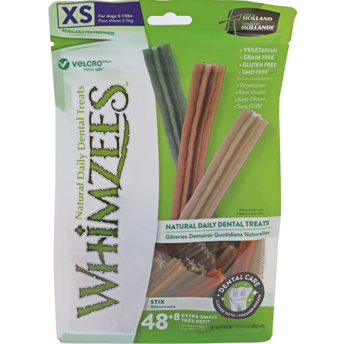 Whimzees Whimzees stix assorti X-small, 56 stuks in valuebag.