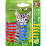 Boon Boon kattenspeelgoed op kaart springveer, Ø 2x5 cm 3 stuks.