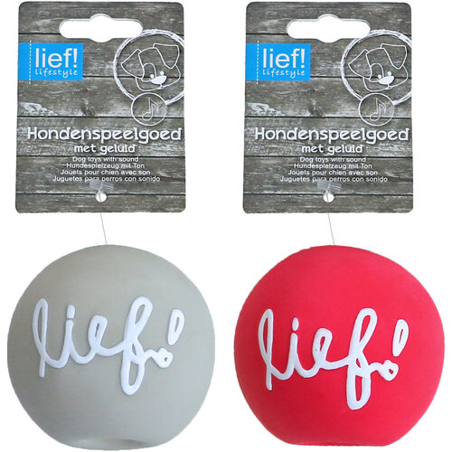 lief! Girls lief! Girls hondenspeelgoed latex bal assorti, 7.5 cm.