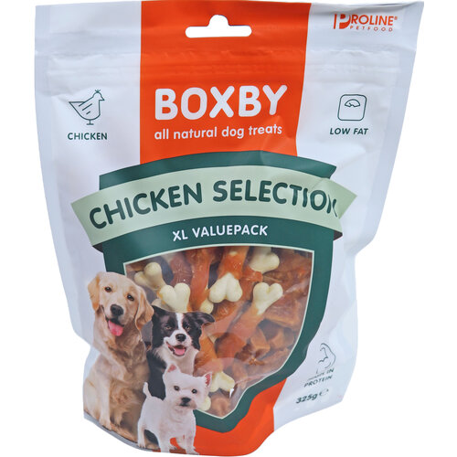 Proline Proline Boxby chicken selection XL valuepack, 325 gram.