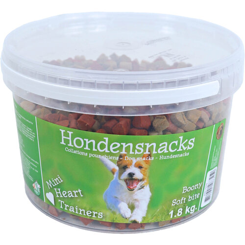 Boony hondensnacks Boony semi moist mini heart mix, emmer a 1,8 kg.