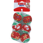 Kong Kong hond holiday SqueakAir balls, medium pak a 6 stuks.