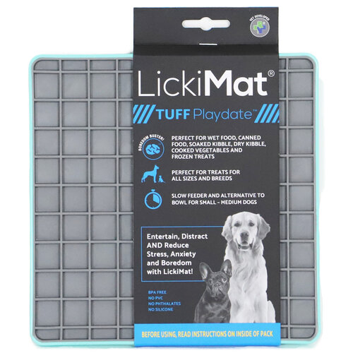 Licki Mat Licki Mat hond likmat tuff Playdate turquoise, 20 cm.