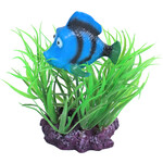 Boon Boon Aqua Deco ornament polyresin plant met doktersvis, 10 cm.