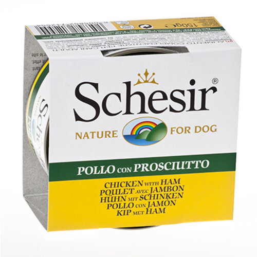 Schesir Schesir Dog Jelly Chicken Fillets & Ham 150 gr.