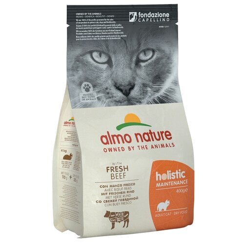 Almo Nature AN Holistic Kat Rundvlees en Rijst 400 gr.