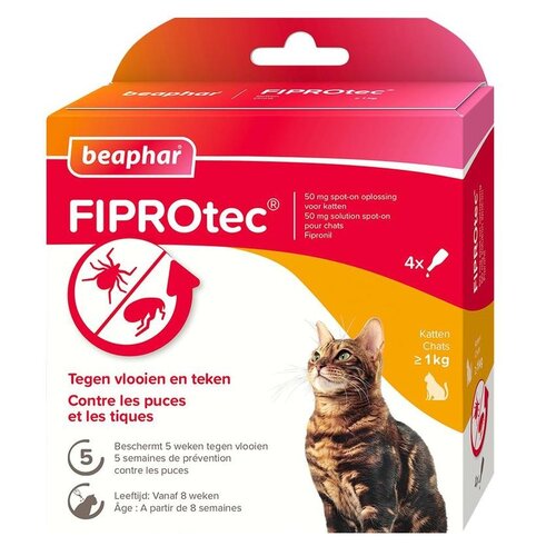 Beaphar FiproTec Cat 3+1 Pipet 4 pip.