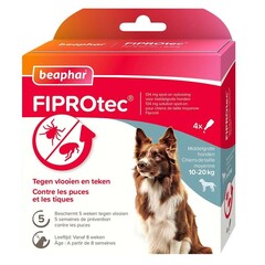 Beaphar FiproTec Dog 10-20kg 3+1 4 pip. 10 - 20 kg