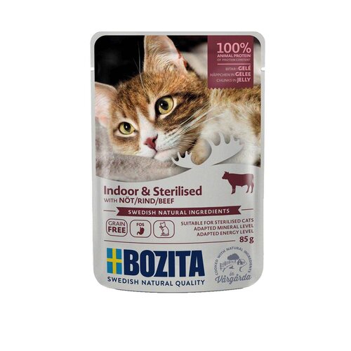 Bozita Bozita Feline Pouch Indoor Beef in jelly 85 gr.