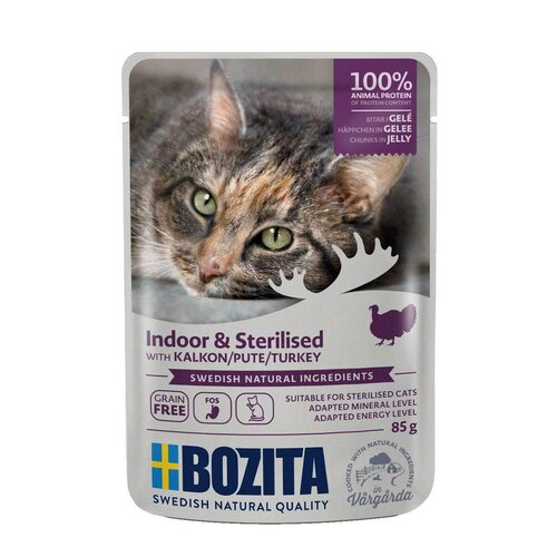 Bozita Bozita Feline Pouch Indoor Turkey in jelly 85 gr.