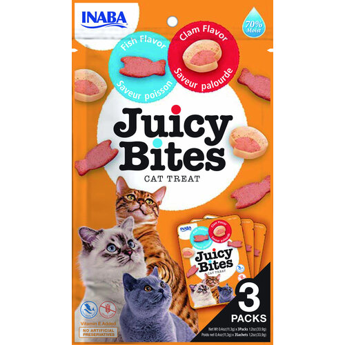 Inaba Inaba Juicy Bites Fish & Clam 3x11,3 gr.