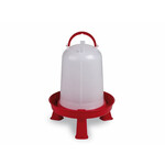 Gaun accessoires Watertoren Plastic Rood/Wit op Voet 5 ltr. Ø 27cm.x 27 cm.H