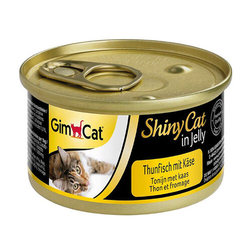 Shiny Cat ShinyCat Blik Tonijn met kaas in Jelly 70 gr.