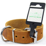 Tijssen goed voor dieren Halsband Vetleer Cognac 1 st. 35 mm / 55 cm