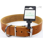 Tijssen goed voor dieren Halsband Vetleer Cognac 1 st. 35 mm / 65 cm