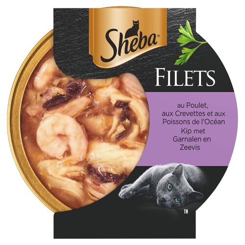 Sheba Sheba Filets Kip Garnaal Oceaanvis In Saus 60 gr.
