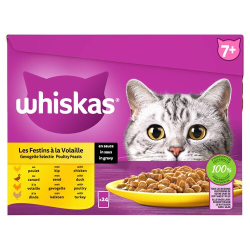 Whiskas Whiskas MP 7+ Senior Gevogelte 24x85 gr.