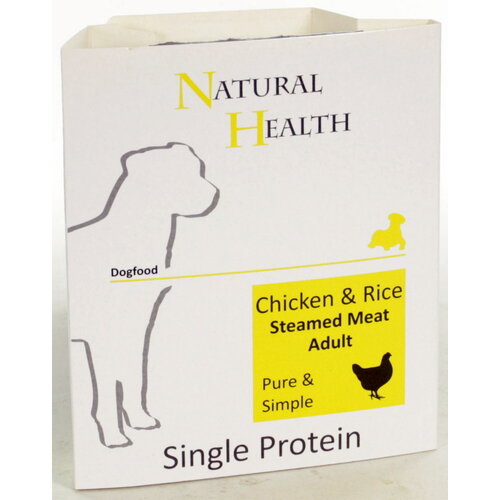 Natural Health Voer NH Dog Steamed P&S Chicken & Rice 395 gr.