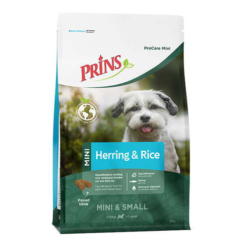 Prins Prins ProCare Mini Herring & Rice 3 kg.