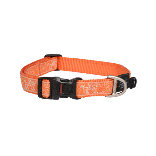 Rogz Beltz Fancy Dress Halsband L Orange Doodle-Orange 1 st. Large