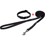 Rogz Beltz Lapz Luna LangeLijn M Zwart+Gratis Halsband 1 st. Medium