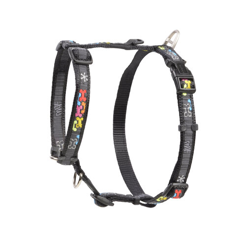 Rogz Beltz Fancy Dress Tuig S Multi Bone Black 1 st. Small
