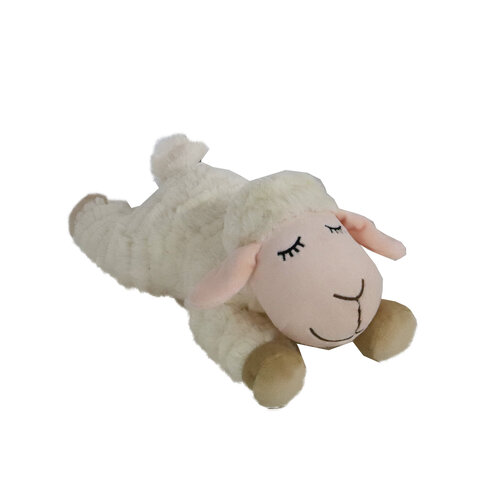 BOON HOND SPEELG. Boon hond speelgoed schaap pluche liggend beige+piep eco 27cm