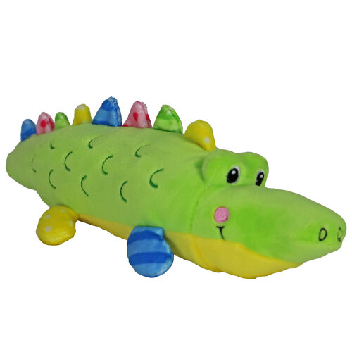 BOON HOND SPEELG. Boon hond krokodil pluche multicolor+piep eco 28cm