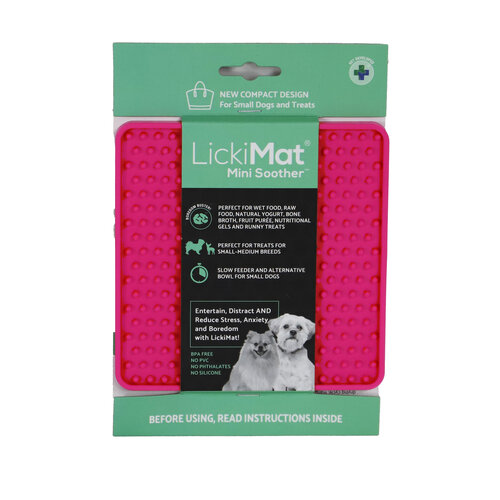 LICKIMAT Lickimat likmat mini soother hond roze 15cm