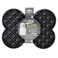 LICKIMAT Lickimat slodog slowfeeder plate hond zwart large 34cm