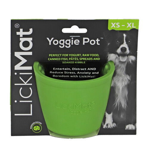 LICKIMAT Lickimat yoggie pot hond groen 8cm