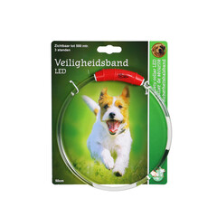 Boon Boon veiligheidshalsband TPR led 50cm rood