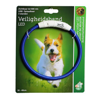 Boon Boon veiligheidshalsband LED nylon 30-40cm verstelbaar blauw