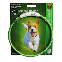 Boon Boon veiligheidshalsband LED nylon 40-50cm verstelbaar groen