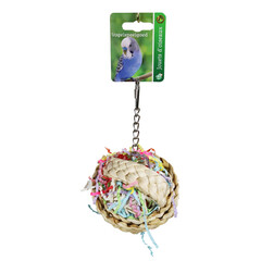 Boon Boon speelbal rotan + gekleurde slierten + gras 11cm