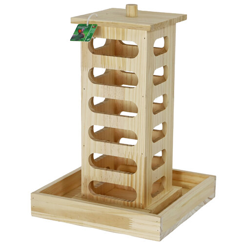 Boon Boon hooiruif toren hout + deksel + voerbak 38cm