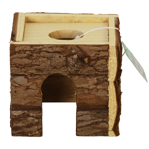 Boon Boon knaagdierhuis vierkant + gaten hout 12cm