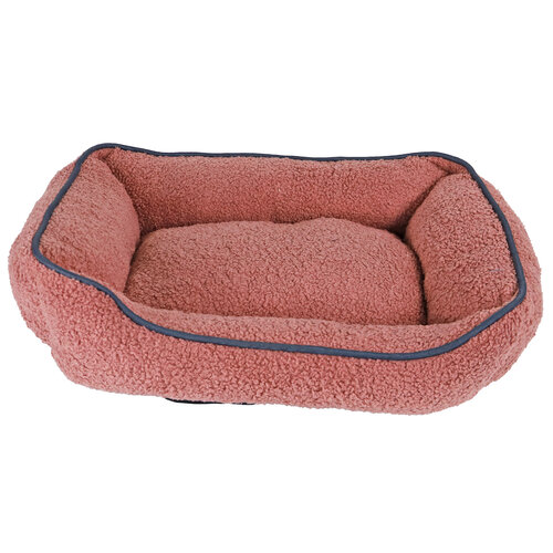 Boon Boon divan teddy met bies 50 x 40cm roze