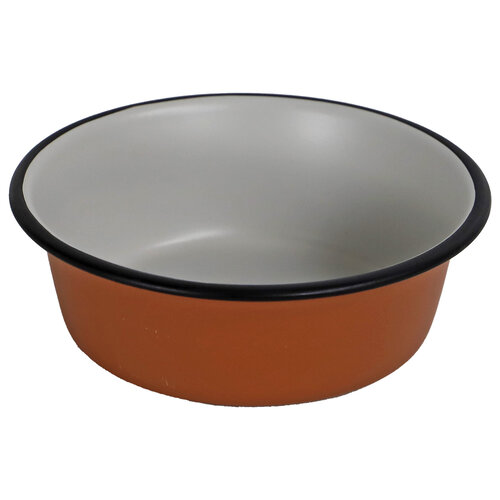 Boon Boon eetbak RVS pawprint 13cm/470ml terracotta