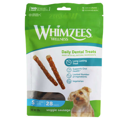 Whimzees Whimzees veggie sausage small valuebag a 28 stuks