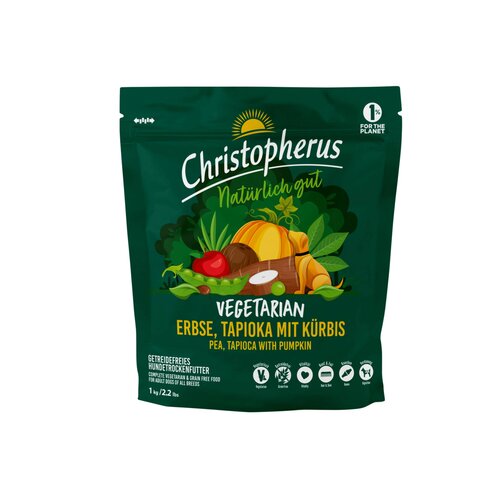Christopherus Dog food CH Dry Vegetarian  1 kg.