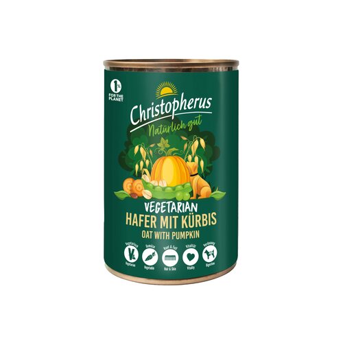 Christopherus Dog food CH Wet Vetetarian Oat & Pumpkin 400 gr.