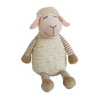BOON HOND SPEELG. Boon hond speelgoed schaap pluche  beige+piep eco 42cm