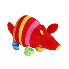 BOON HOND SPEELG. Boon hond gordeldier pluche multicolor+piep eco 26cm