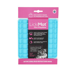 LICKIMAT Lickimat likmat mini playdate hond turquoise 15cm