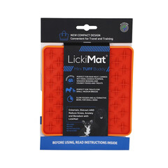 LICKIMAT Lickimat likmat mini tuff buddy hond oranje 15cm
