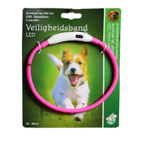 Boon Boon veiligheidshalsband LED 30-40cm verstelbaar roze