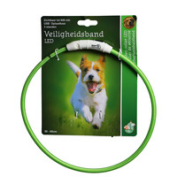 Boon Boon veiligheidshalsband LED nylon 50-65cm verstelbaar groen
