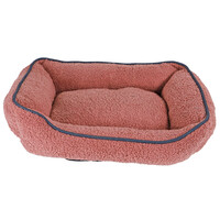 Boon Boon divan teddy met bies 50 x 40cm roze